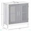 Armoire moderne sous le lavabo avec 2 portes, armoire de salle de bain piédestal sous le lavabo, meuble-lavabo avec tablettes réglables-1828385082