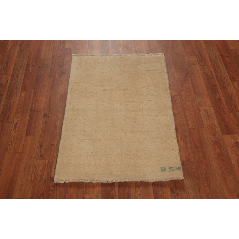 Solid Gabbeh Oriental Accent Rug 2x3