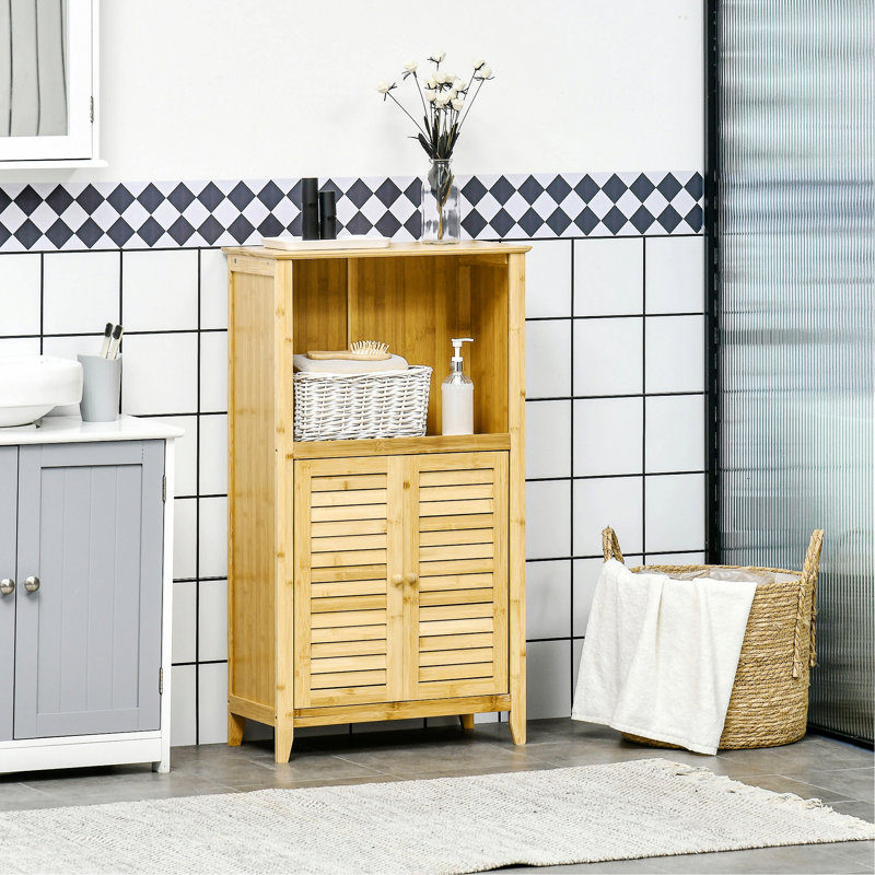 Stylish Storage Cabinet For Bathroom, Floor Cabinet, Bathroom Cabinet With Shelves And Doors