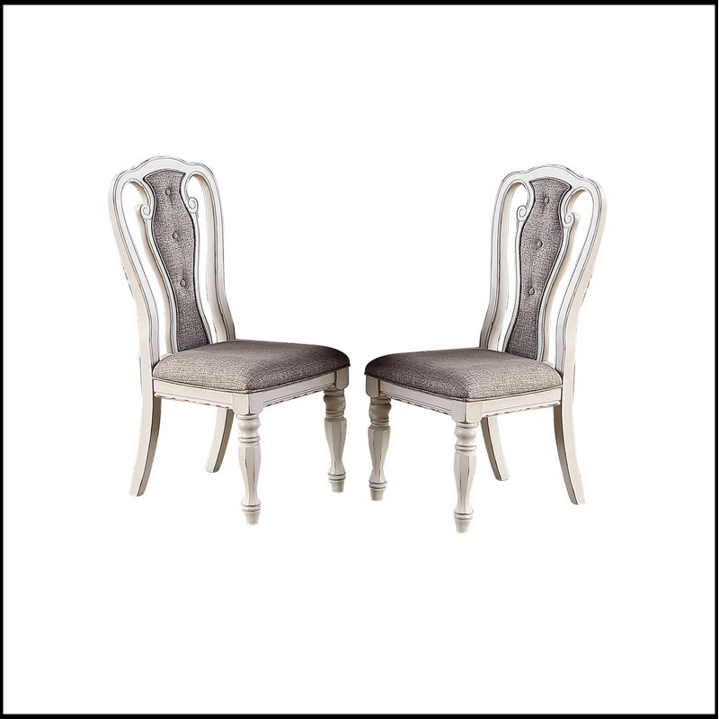 Chaises de salle à manger rembourrées avec dossier capitonné et cuir brun foncé, ensemble de 2 pour le confort et l'élégance