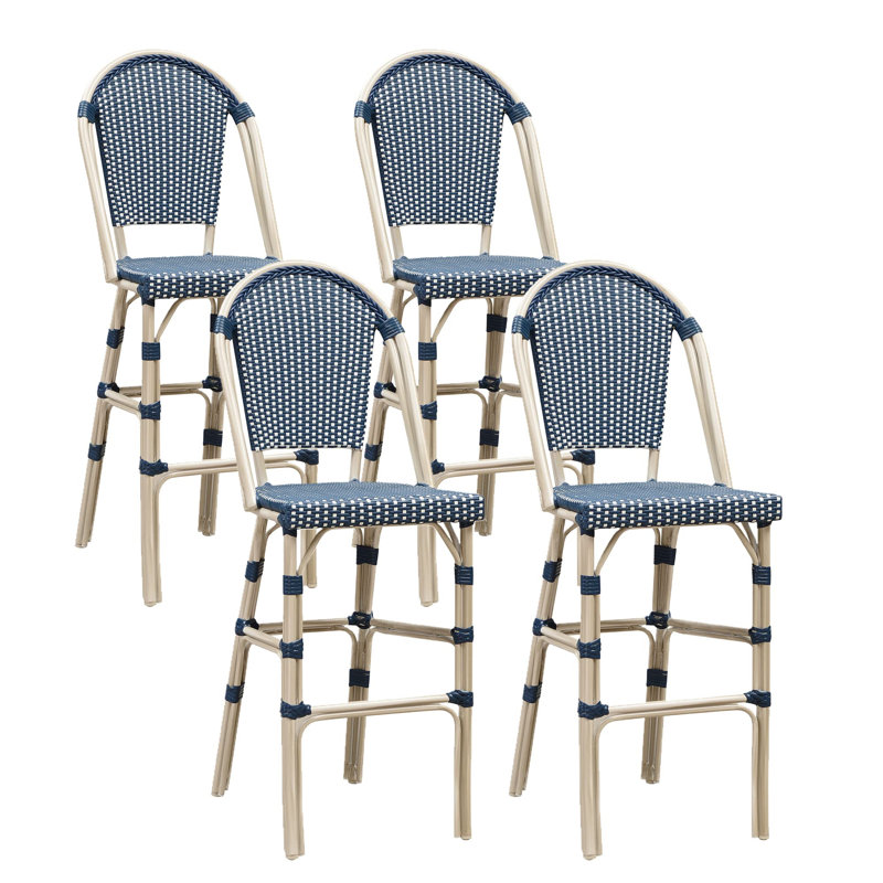 Tabouret de bar 30 po, Bleu royal/blanc
