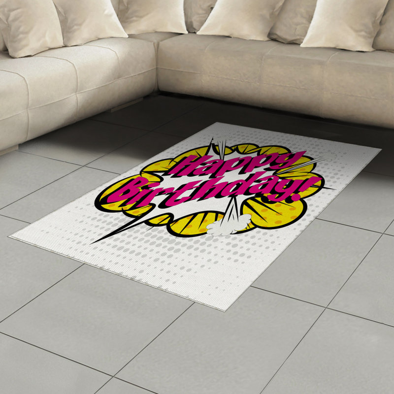 Tapis brun anniversaire, Rectangle— 4 pi x 5 pi 8 po
