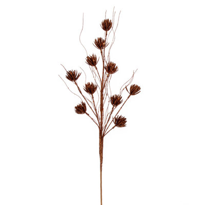 Vickerman 30" Seafoam Mini Flower Glitter Spray, 6 per bag.