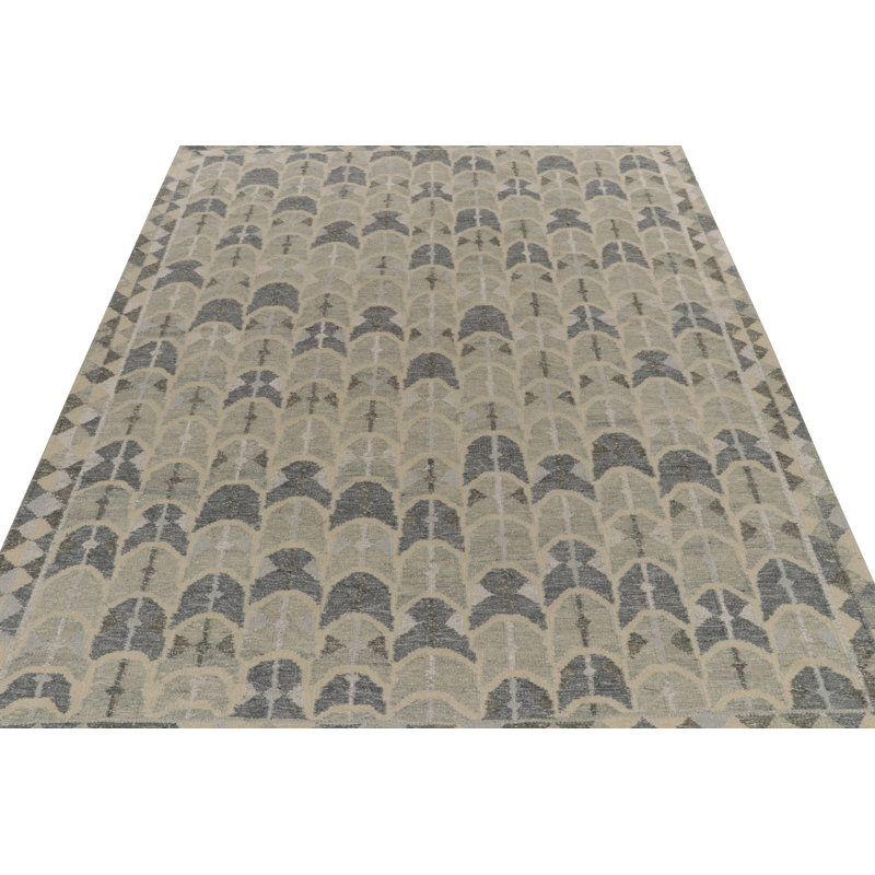 Scandinavian Wool Geometric Area Rug, Rectangle 12' x 16'