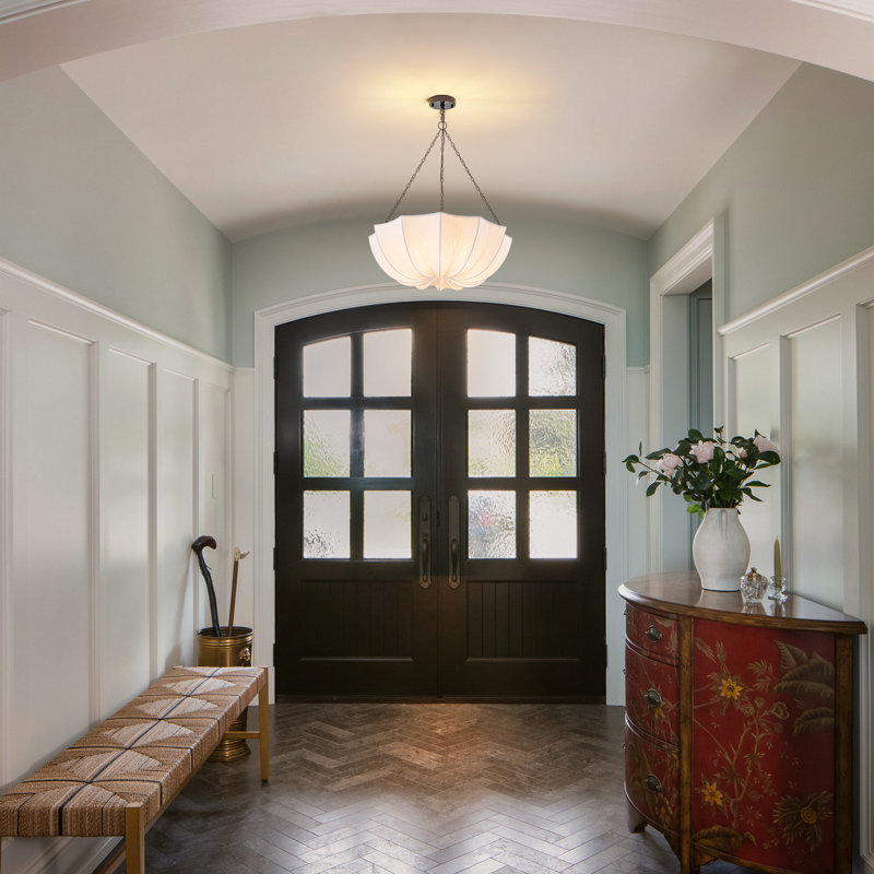 6 - Light Chandelier, Matte Black