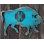 Décoration murale en bois à une seule lettre buffalo rustique