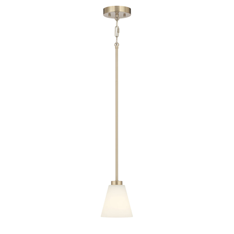 Mini-luminaire suspendu 1 lumière 5,75 po Strayhan, Or moderne