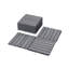 Carreaux de terrasse entrecroisés à motif rayé, plancher de bois franc d'acacia carré 12 po x 12 po pour patio, banc, bord de piscine, ...-110538426