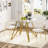 Gold Tempered Glass Dining Table 35.4 Inches Square, Suitable For Family Gatherings, Compact Design Small Spaces, With Adjustable - Slip Feet Inch Square Modern Metal Legs, 2 4 People, Scratch And