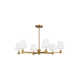 Selene 6 Light Metal Dimmable Chandelier