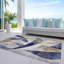 Tapis bleu marine Xhevrie intérieur / extérieur lavable à la machine-548313332