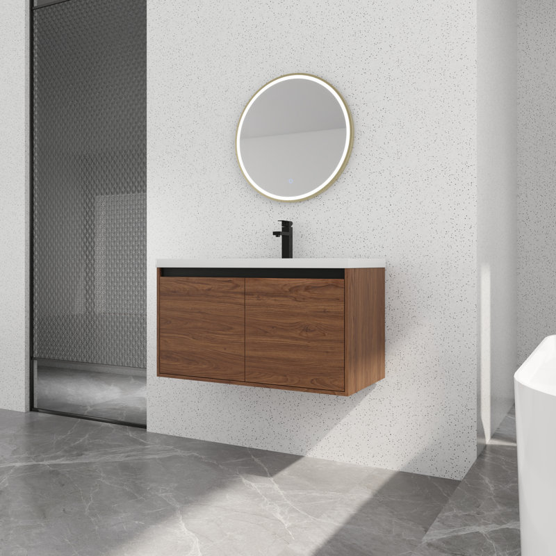 Meuble-lavabo simple avec plateau 35,43 Deshawndre