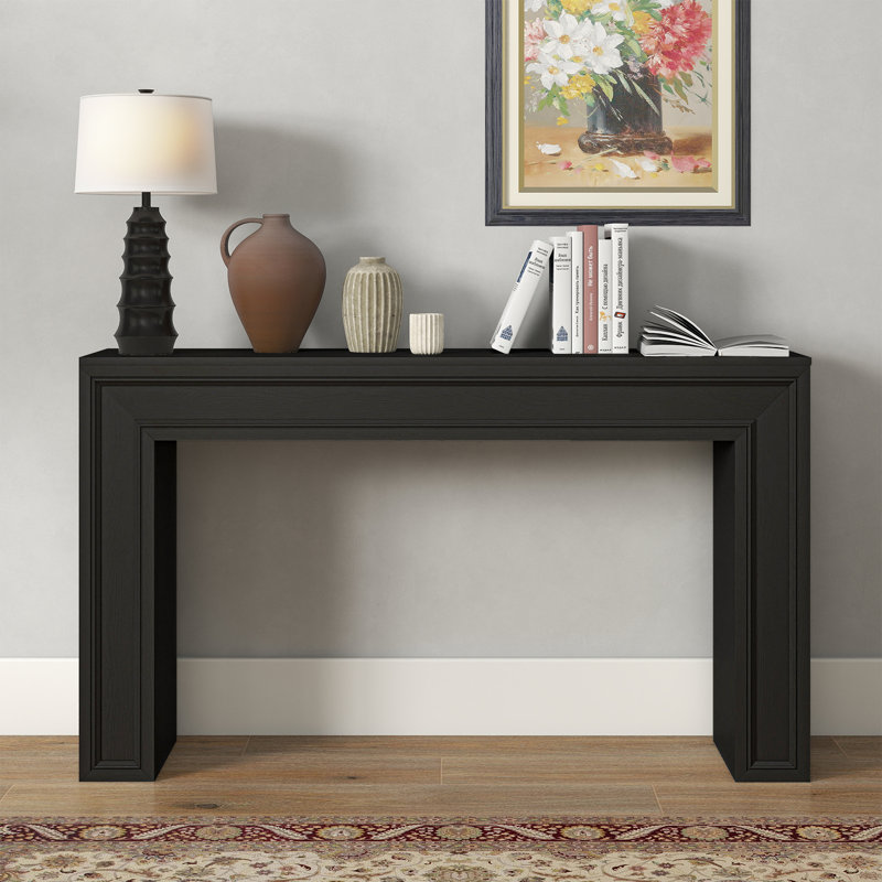 55" Wooden Console Table, Black