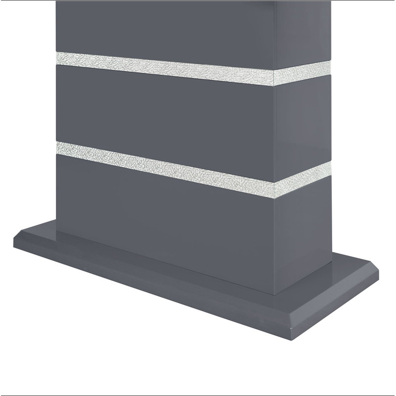 Table à manger ARIYA DARK GREY, H 31 po x L 79 po x l 39 po, Gris