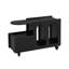 Table de bout mobile avec roues verrouillables, table d'appoint de style crème avec tiroir de rangement, table de chevet étroite de 11,8 pouces avec rangement multicouche, salon, noir