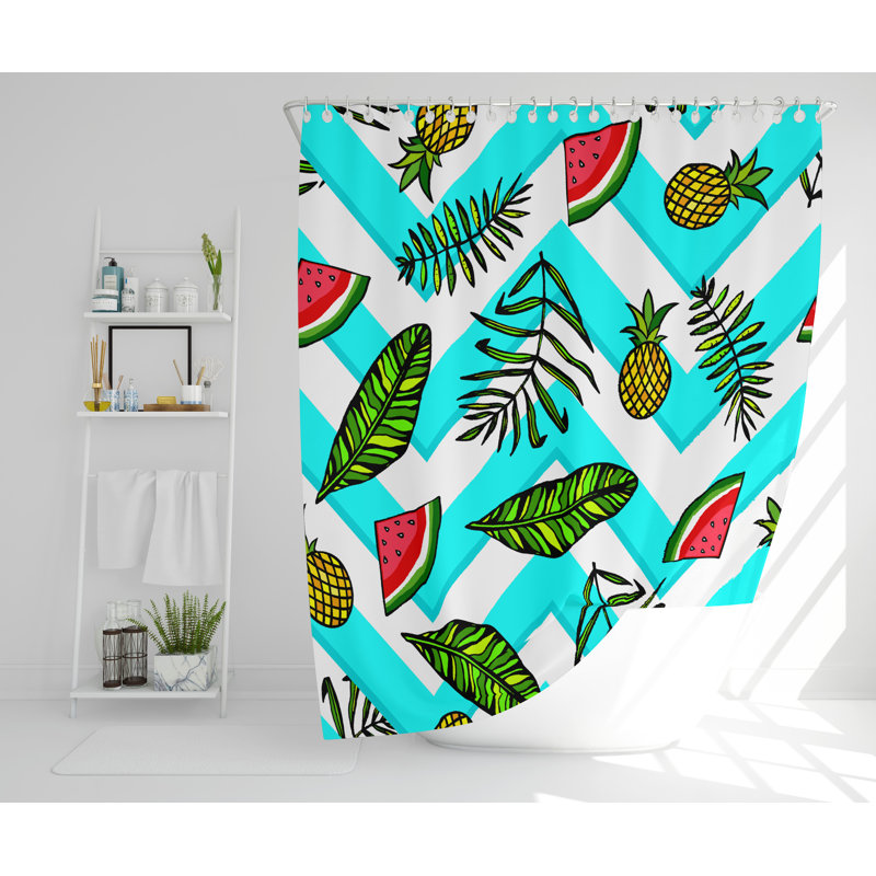 Junia Polyester Shower Curtain, 168cm H x 168cm W