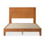 Base de lit plateforme en bois massif Bilal avec tête de lit 47,2 po, brun-243718165-243718166