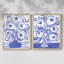 «Blue Brush Flowers I», reproduction encadrée de qualité supérieure - prête à être accrochée - aucun clou requis - aucun clou requis-728780312-728780313