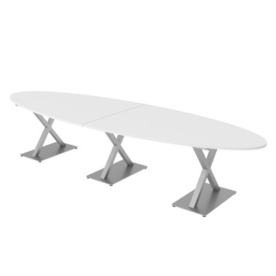 Oval Conference Room Table with x Bases