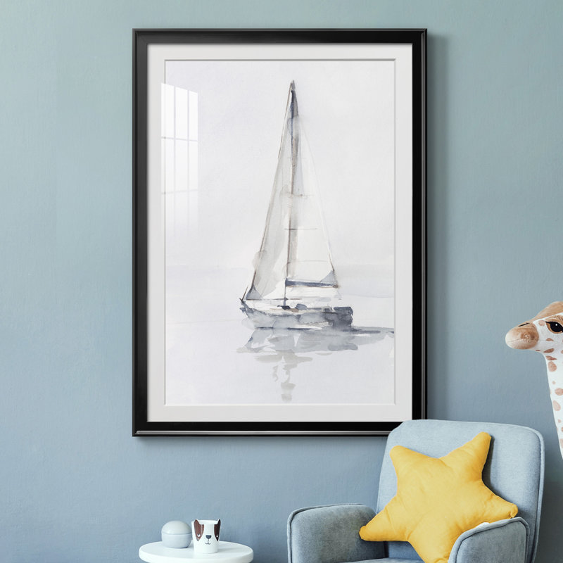 Misty Harbor I, reproduction encadrée de qualité supérieure - prête à être accrochée, H 30,5 po x l 22,5 po x P 1 po