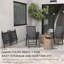 Ensemble de 4 chaises de patio pliantes, chaises de patio extensibles empilables avec accoudoirs pour la pelouse, le camping, la salle à manger, la plage, la structure en métal, sans assemblage