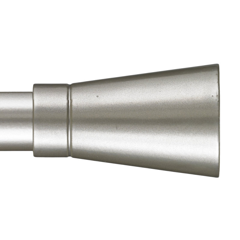 Fredrickson Single Curtain Rod, 96", Antique Silver