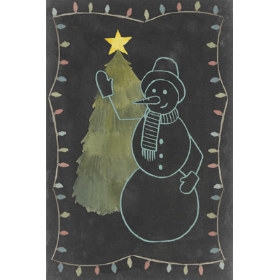 Chalkboard Snowman I by Grace Popp - Wrapped Canvas Art Prints