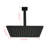 Matte Black Shower Head For Bathroom - Stainless Steel, High , Water Saving, Self-Cleaning Nozzle, Works With All Standard Arms Rainfall Arm Fit-120920782