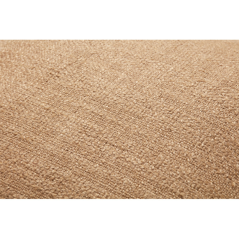 Natural Tan and Blue Linen Cotton Square Pillow Cover