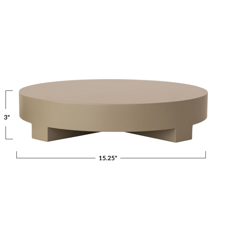 Piédestal rond en bois laqué