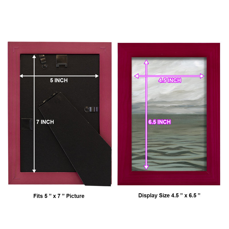 Overcasting II, reproduction d'art encadrée, Rouge cerise, H 6 po x l 4 po x P 1 po
