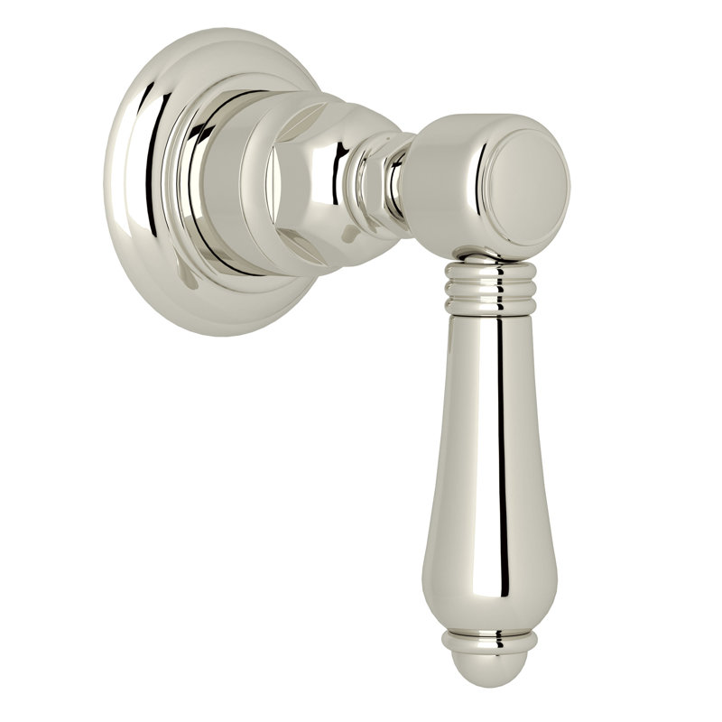 Country Bath Trim For Volume Control And Diverter, Polished Nickel