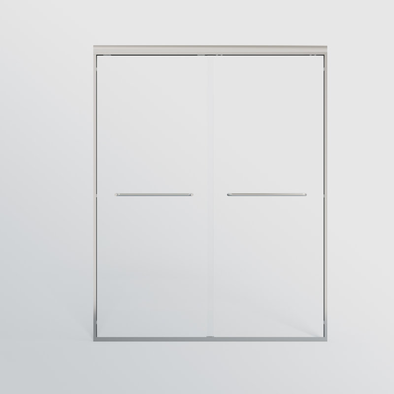 Double porte de douche coulissante, Chrome
