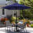 9FT Patio Market Umbrella with Push Button Tilt and Crank,Navy Blue-1063744204