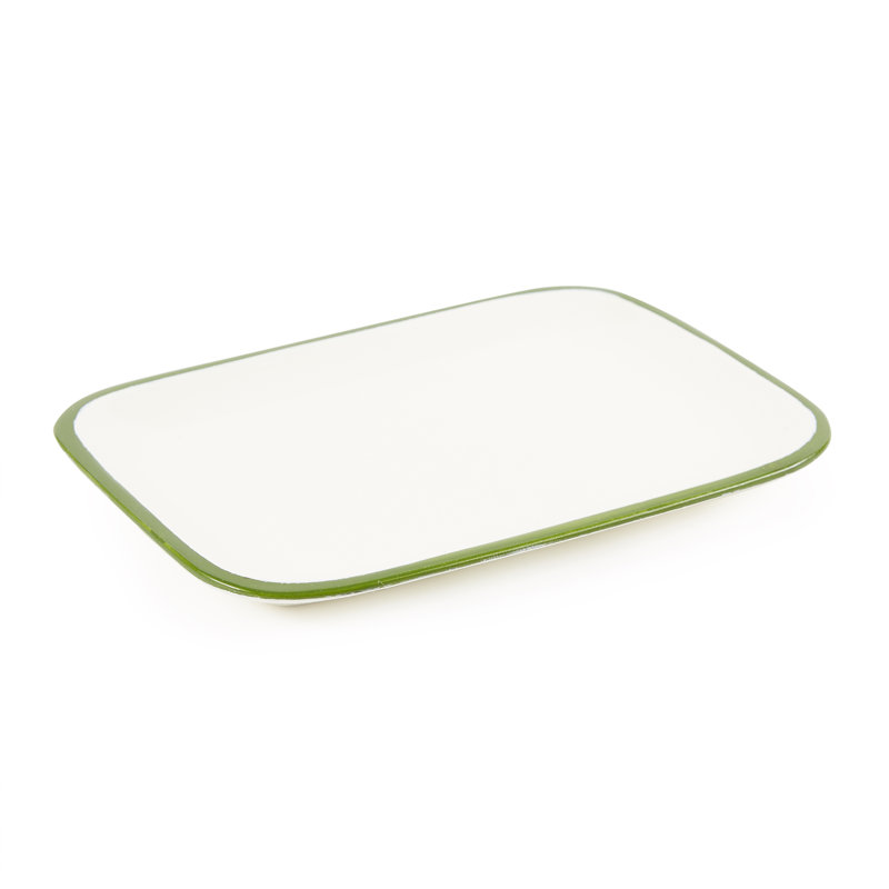 CARTE DE VISITE TRAY MOSS 5" X 8", Green