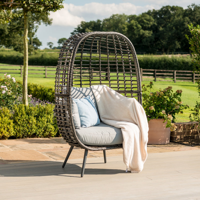 Fairborn Rattan Pod Chair, Grey
