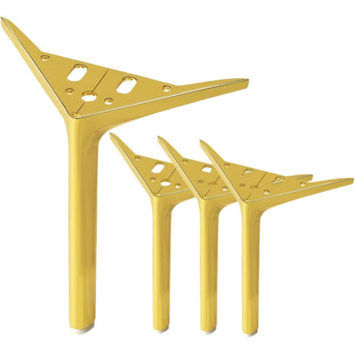 Heavy Duty Metal Furniture Legs Set Of 4, 8 Inch Triangle Design Modern Replacement Feet For Cabinet Sofa Couch Chair With High Weight Capacity