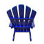 Chaise en bois franc bleu massif avec assise large, pour une assise agréable, des étapes d'assemblage, un processus de détente facile