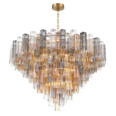 Sandbach 49'' Aged Brass Chandelier