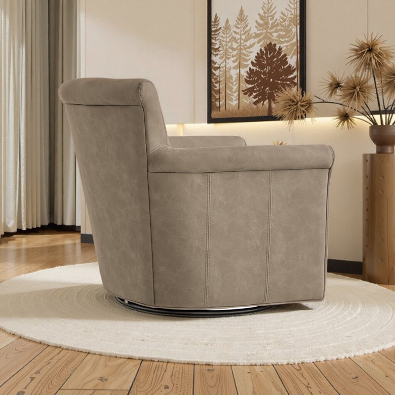 Belmont Vegan Leather Swivel Accent Chair, Willow