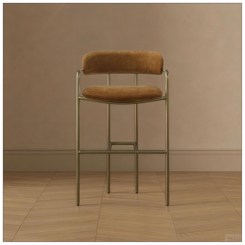Tabouret de comptoir en curcuma, Yellow