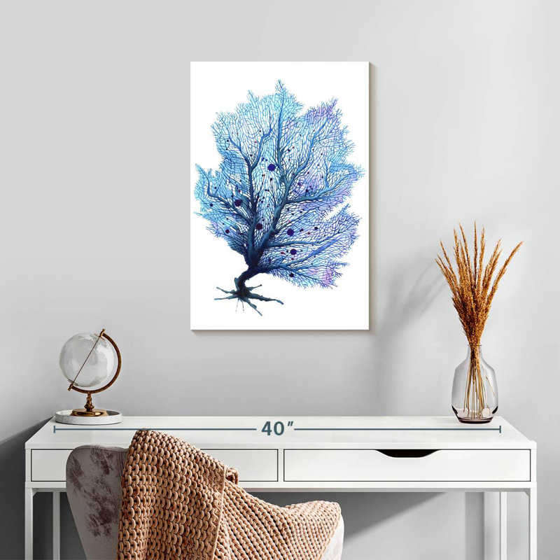Brampt Fan Coral Blue, 24" H x 16" W