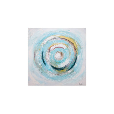 Hand -painted Gleaming Swirl Acrylic Painting