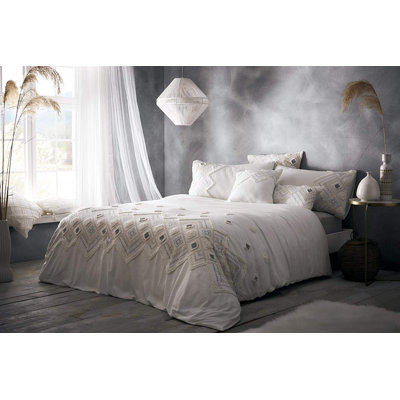 Cream Cotton 144 TC Duvet Cover Set