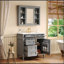 Meuble-lavabo 36 po avec lavabo et miroir-436653374