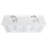 Angela 84” Double Bathroom Vanity With White Engineered Marble Stone Rectangular Sink