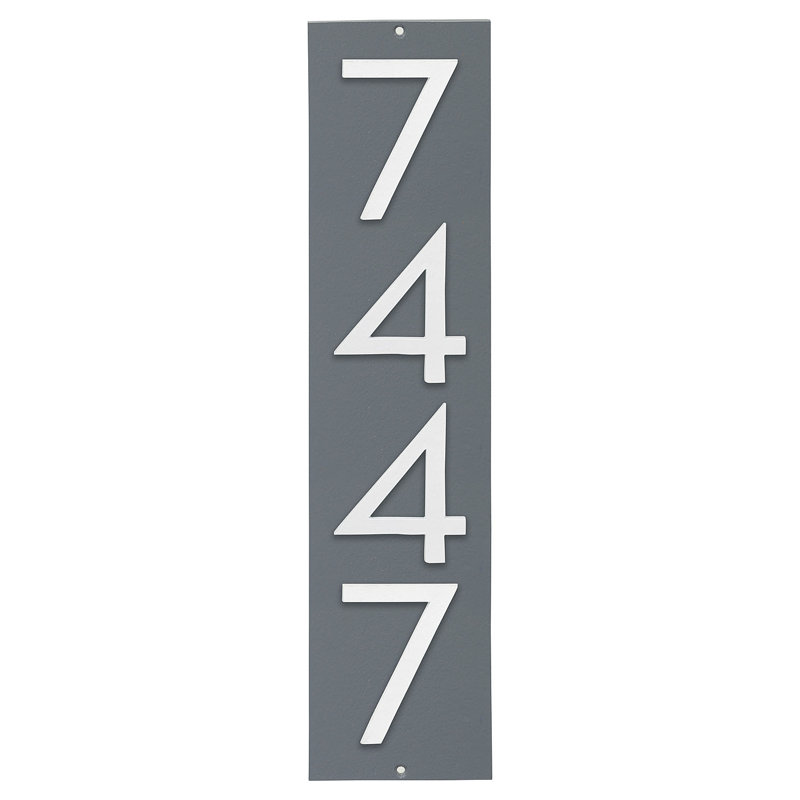 Plaque murale rectangulaire verticale flottante 6 po, Gris / blanc, Oui