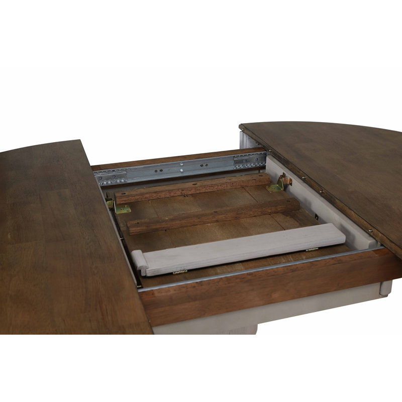 Country Grove Extendable Round Solid Wood Base Dining Table