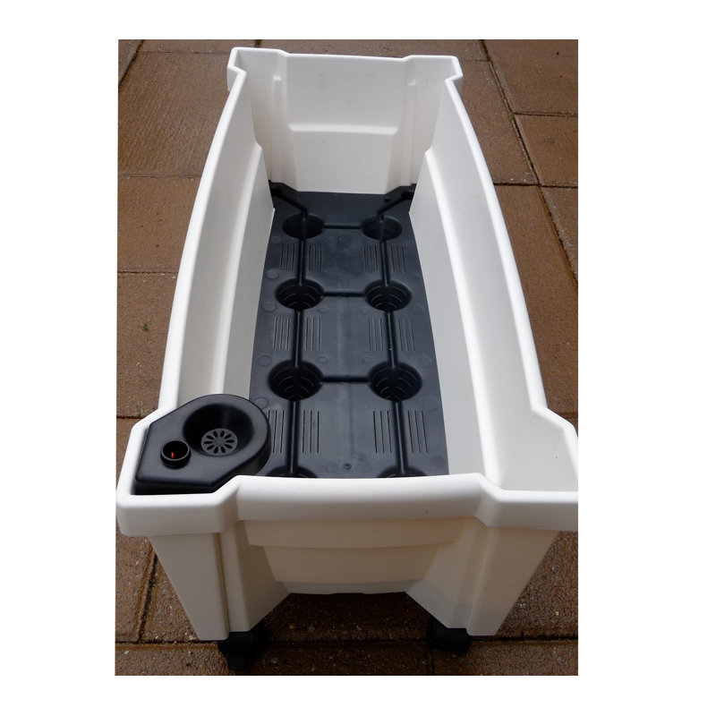 Brandun Planter Box with Trellis, White