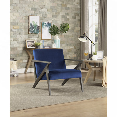 Chaise d'appoint en velours rétro 1 pièce